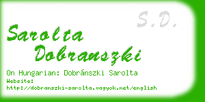 sarolta dobranszki business card